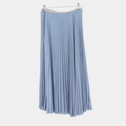 Vince Draped Pleated Midi Skirt Grey Lake Stone Accordion Pull On Midi Women's 4