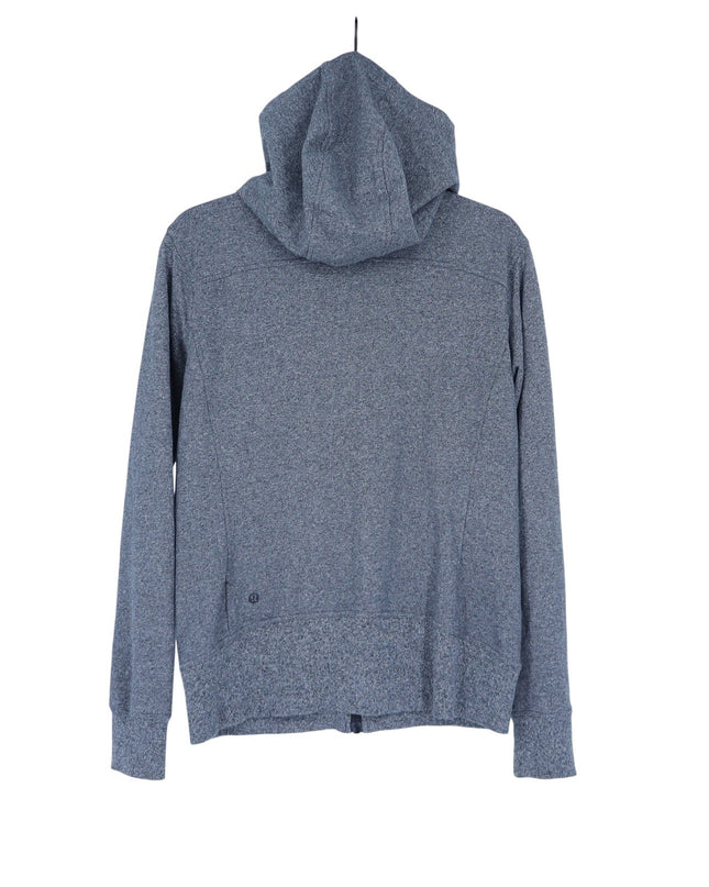 Lululemon Split Hoodie Heathered Speckled Black Full Zip French Terry Women's 6
