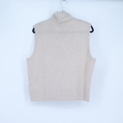 J. Crew 100% Cashmere Turtleneck Sweater Shell Heathered Linen NWT Women's L