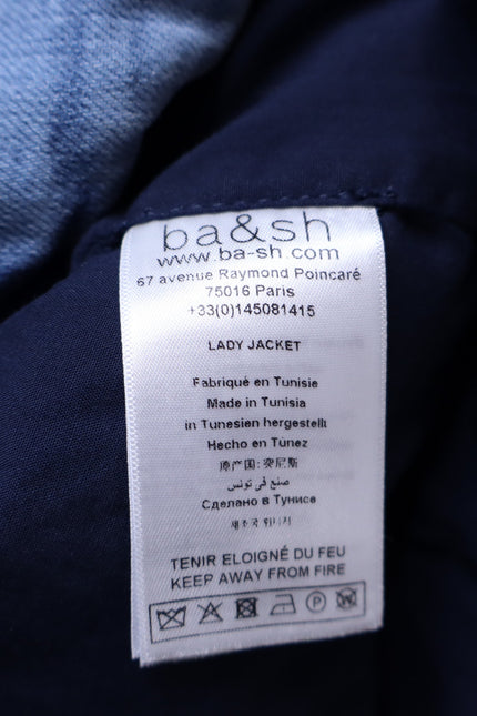 BA&SH NEW Blouson Caly Denim Puffer Lady Jacket Blue Jean Lagenlook Women's 2/M