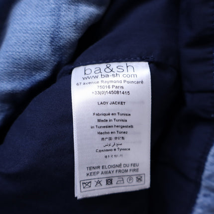 BA&SH Blouson Caly Denim Puffer Jacket NWT Lady Blue Jean Lagenlook Women's 2/M