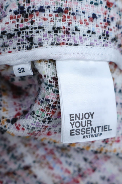 ESSENTIEL ANTWERP Colorful Tweed Cardigan Off-White Red Black Women's 32/US 2