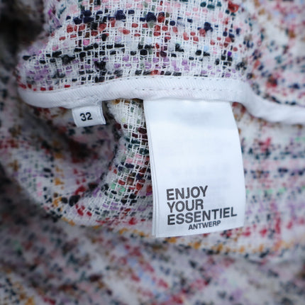 ESSENTIEL ANTWERP Colorful Tweed Cardigan Off-White Red Black Women's 32/US 2
