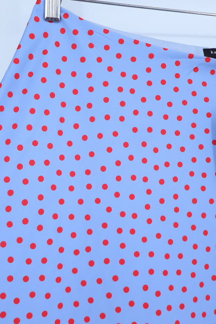 KATE SPADE Spring Time Dot Skirt NWT Midi Cosmic Zen Lavender Red Women's 12