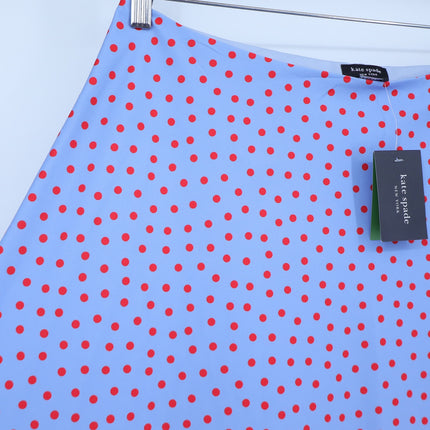 KATE SPADE Spring Time Dot Skirt NWT Midi Cosmic Zen Lavender Red Women's 12
