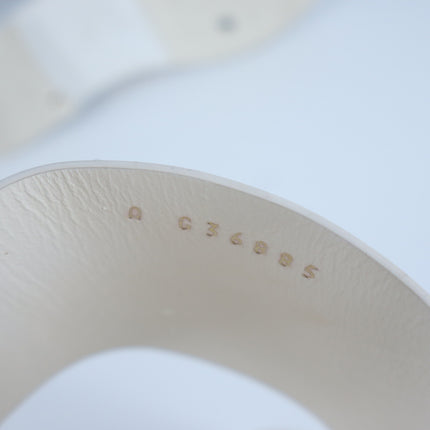 Chanel Interlocking CC Logo Leather Sandal White Slingback Women's 36/US 5.5