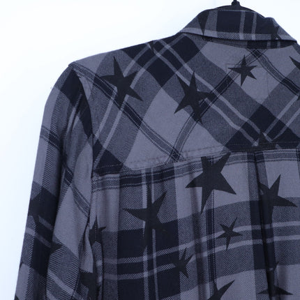 Rails Hunter Shirt Ash Twilight Stars Button Up Plaid Collared Blouse Women's S
