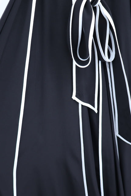 DIANE VON FURSTENBERG Jasper Wide Leg Jumpsuit Black and White NWT Women's L