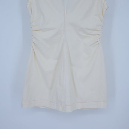 Veronica Beard Maura Mini Dress Ecru NWT Chambray Cap Sleeve Women's 8