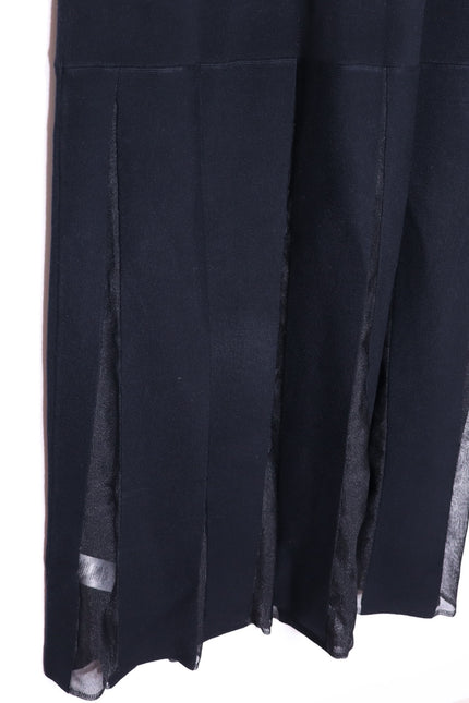RAILS NEW Alessia A-Line Maxi Dress Black Mesh Pleated Heavy Knit Women's M