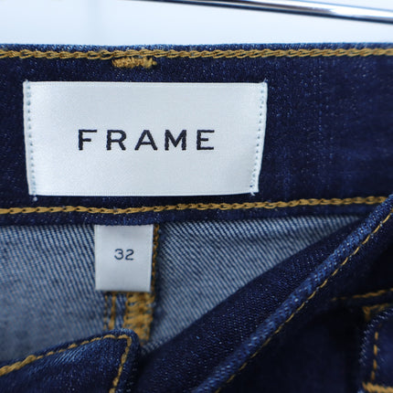 Frame Pixie Le Sleek Jeans Fairway Blue High Rise Straight Leg Women's 32