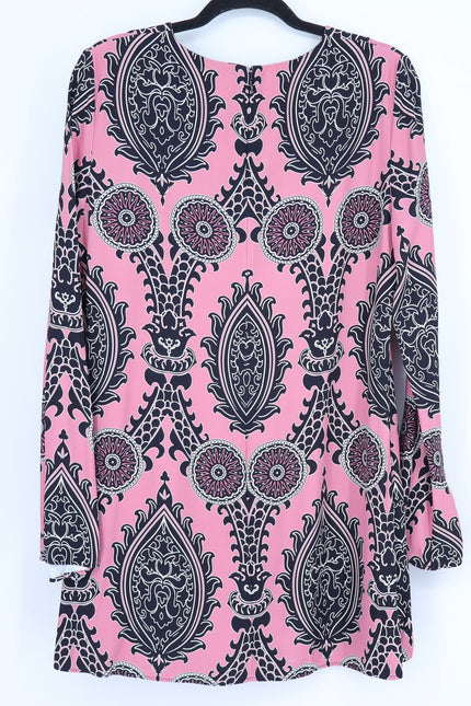 LA DOUBLEJ Mini Supremes Swing Dress Oltrarno Pink Long Sleeve Women's L