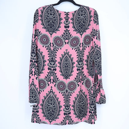 LA DOUBLEJ Mini Supremes Swing Dress Oltrarno Pink Long Sleeve Women's L