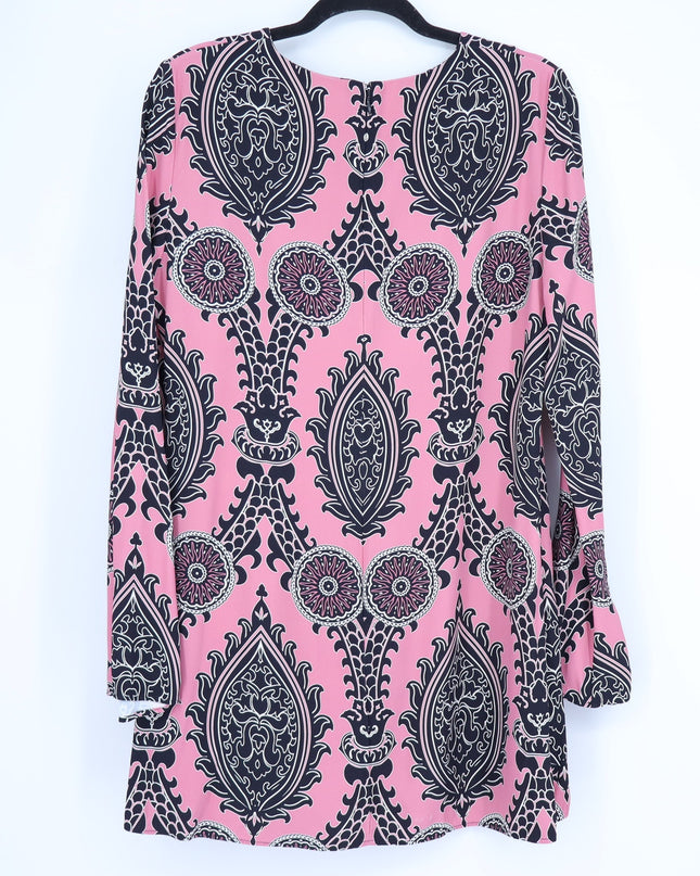 LA DOUBLEJ Mini Supremes Swing Dress Oltrarno Pink Long Sleeve Women's L
