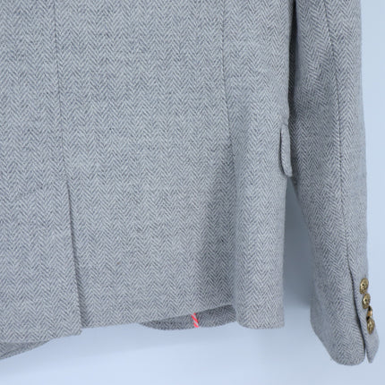 J. Crew Schoolboy Houndstooth Wool Blazer Grey Single Breasted Women's 2