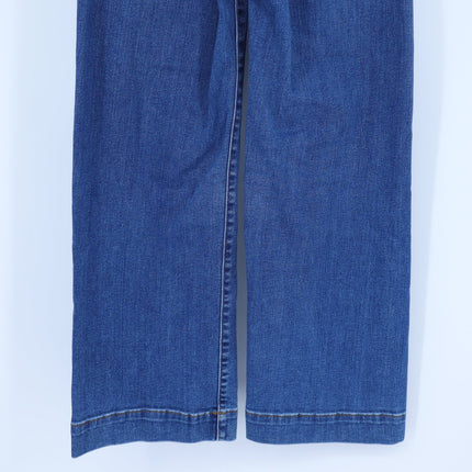 Maeve The Colette Jeans Blue Mini Fern Wash Cropped Wide Leg Women's 26