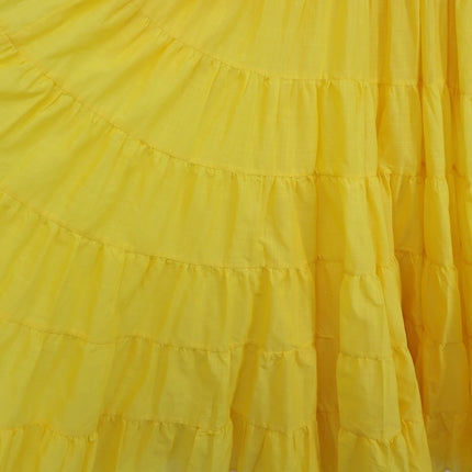 BANANA REPUBLIC Stampa Wrap Dress Yellow Tiered Skirt Long Sleeve Women's XS