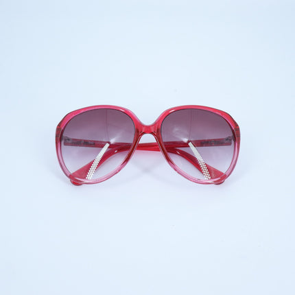 Dolce & Gabbana Oversized Round Eye Sunglasses Red Translucent Women's