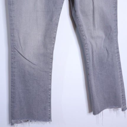 MOTHER Gray The Insider Crop Step Fray Jeans Barely There Women's 29