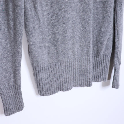 ALPS & METERS Ski Race Knit Sweater Gray Wool Cashmere Long Sleeve Women's L