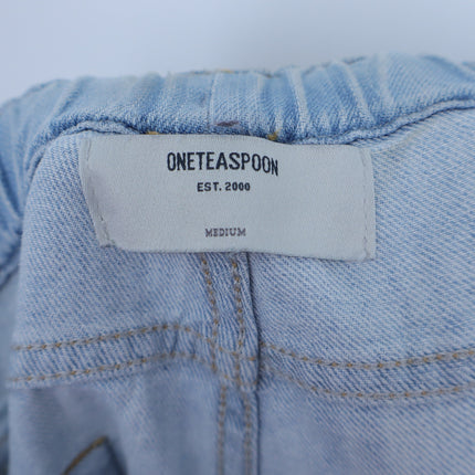 ONE TEASPOON Shabbies Drawstring Jean Blue Hustler Distressed Boyfriend Womens M