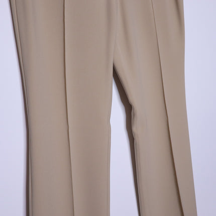 ST. JOHN Belted Wide Leg Trouser Beige High Waist Dress Pant Casual Women's 4