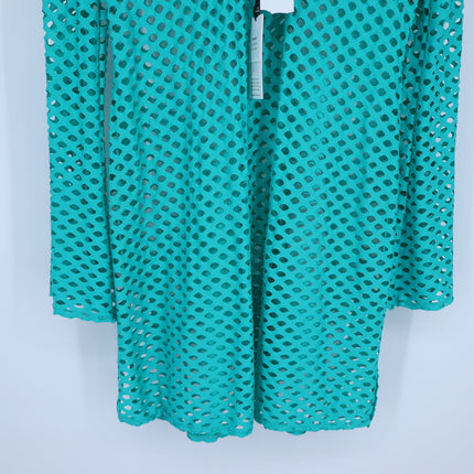 Sea Level Castaway Open Mesh Cover Up Evergreen NWT Long Sleeve Women's M