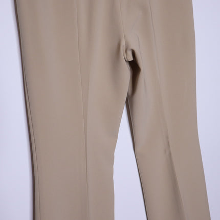 ST. JOHN Belted Wide Leg Trouser Beige High Waist Dress Pant Casual Women's 4