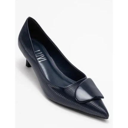 Prologue Shoes Luvi Briana Buckle Pump Navy Pointed Toe Women's 36/US 5.5