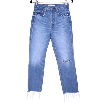 FRANK & EILEEN Monaghan Mom Jean 1997 Wash Distressed High Rise Denim Women's 27