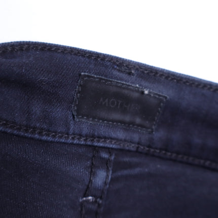 MOTHER Black The Insider Crop Step Fray Jeans Night in Paris Women's 29