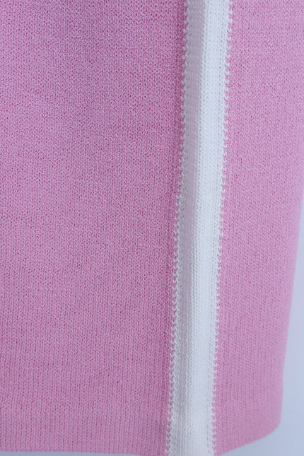 ST. JOHN SPORT Wide Leg Sweater Pant Santana Knit Pink Track Suit Women's M