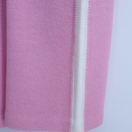 ST. JOHN SPORT Wide Leg Sweater Pant Santana Knit Pink Track Suit Women's M