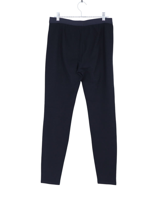 Eileen Fisher Stretch Ponte Pants Black NWT Pull On Ribbed Casual Women's M