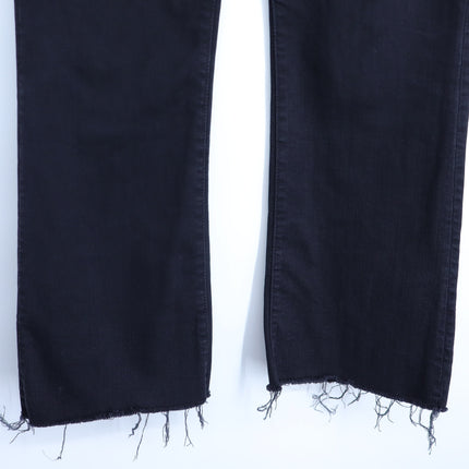 MOTHER The Hustler Ankle Fray Not Guilty Black High Rise Zip Fly Women's 28