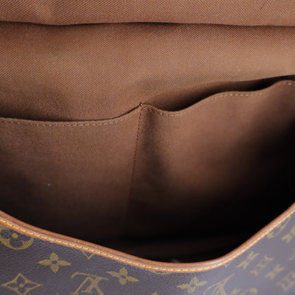 Louis Vuitton Saumur Saddle Bag Brown Leather Monogram Crossbody