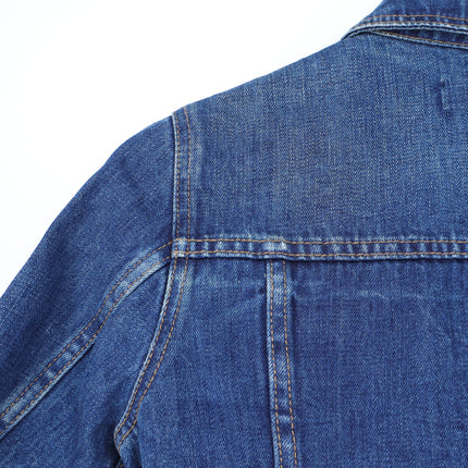 J. Crew Indigo Denim Jacket Tyler Blue Wash Button Front Long Sleeve Women's XS
