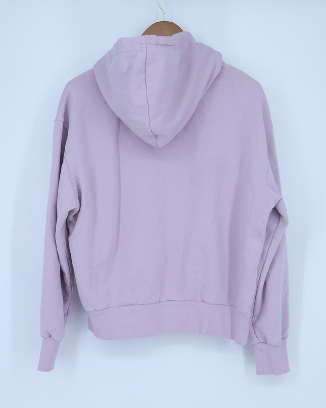 Staud Cotton Hoodie Sweatshirt Lavender French Terry Long Sleeve Women's M