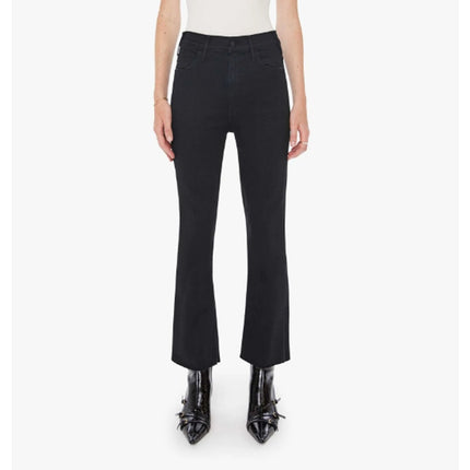 MOTHER The Hustler Ankle Fray Not Guilty Black High Rise Zip Fly Women's 28
