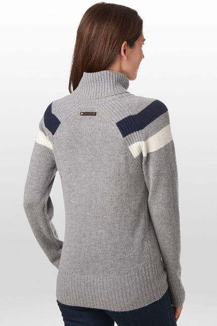 ALPS & METERS Ski Race Knit Sweater Gray Wool Cashmere Long Sleeve Women's L