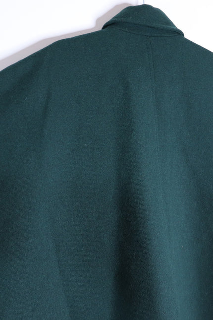 ANN TAYLOR NWT Buttoned Trench Cape Dark Green Wool Blend Women's MP