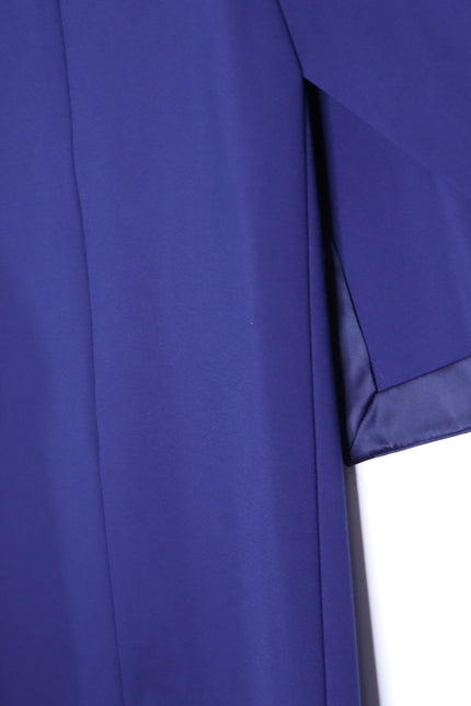 LAFAYETTE 148 Navy Blue Cape Dress Short Sleeve Round Neck Women's LP