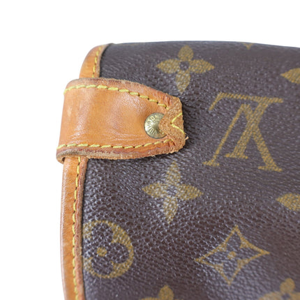 Louis Vuitton Saumur Saddle Bag Brown Leather Monogram Crossbody