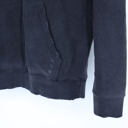 Givenchy Fun Washed Hoodie Black Distressed French Terry Slim Sweatshirt Men's S