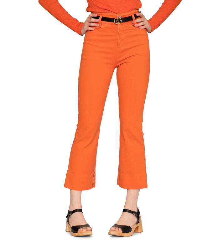 SWEDISH HASBEENS Short Boot Cut Jeans Orange Crop High Rise Women's 28