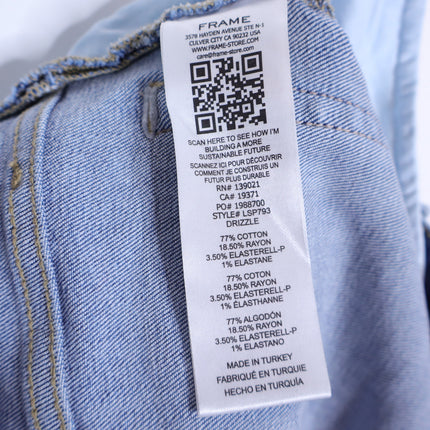FRAME Le Slim Palazzo Jeans Drizzle Medium Wash Blue High Rise Women's 28