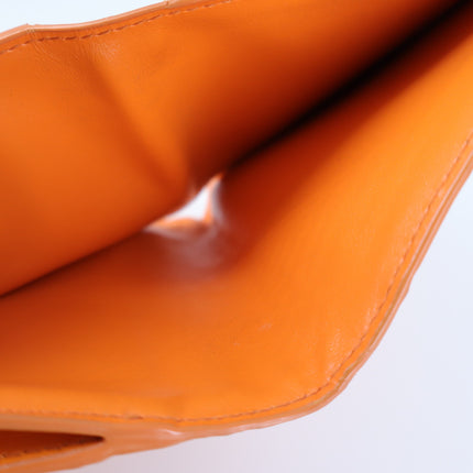 Bottega Veneta Intrecciato Leather Wallet Papaya Orange Bi-Fold Luxury