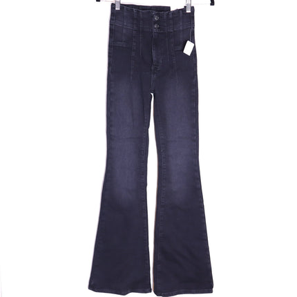 WE THE FREE NWT Jayde High Rise Jeans Flare Leg Onyx Black Zip Fly Women's 25