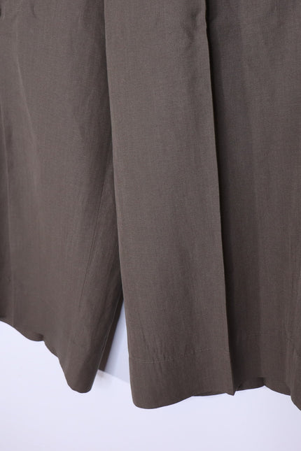 AKRIS PUNTO Fiorella Belted Pants Dark Olive Cropped Wide-Leg Linen Women's 16