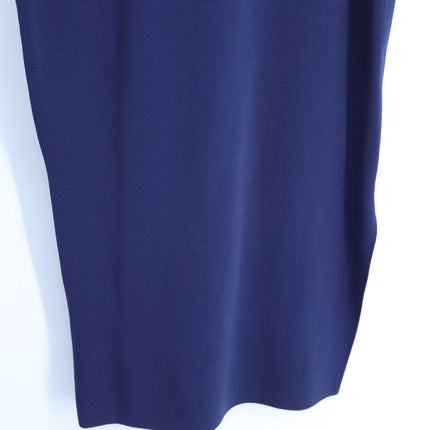 TED BAKER Lounia Bodycon Midi Dress Navy Blue Flare Sleeve Women's 2